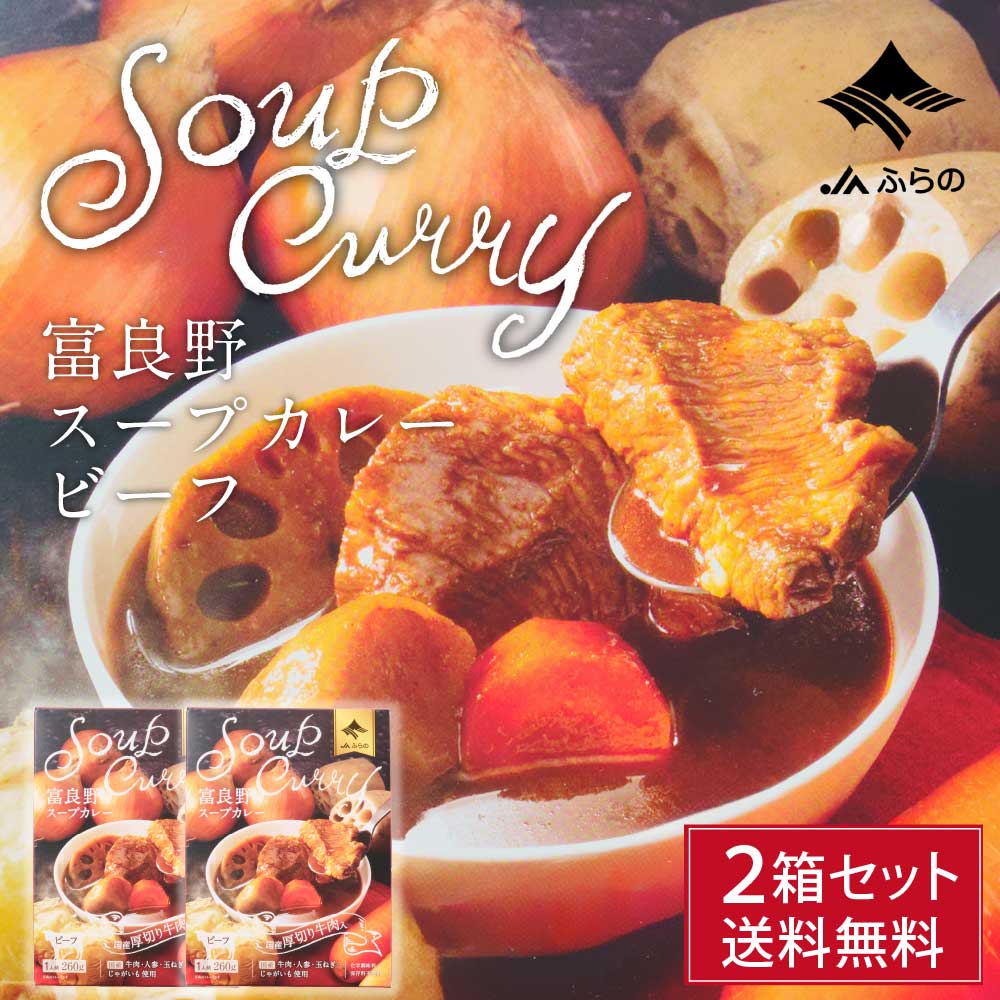 富良野 スープカレー ビーフ 260g × 2箱セット 送料無料 JA