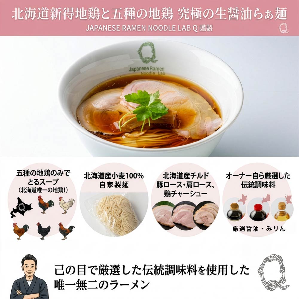 ラーメン ギフト NEW JAPANESE RAMEN LAB Q 醤油ラーメン 1食 北海道