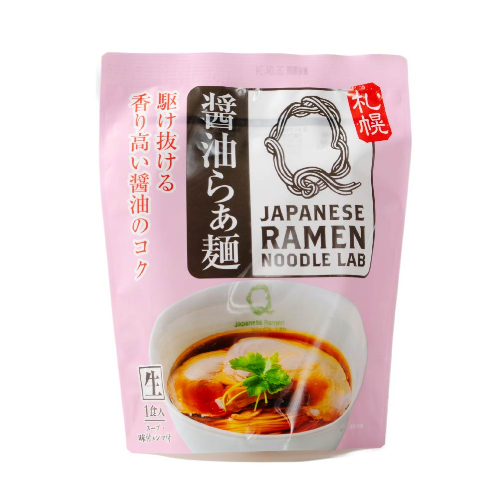 ①らららラーメンちゃん専用品 ラーメン ギフト NEW JAPANESE RAMEN LAB Q 醤油ラーメン 1食 北海道