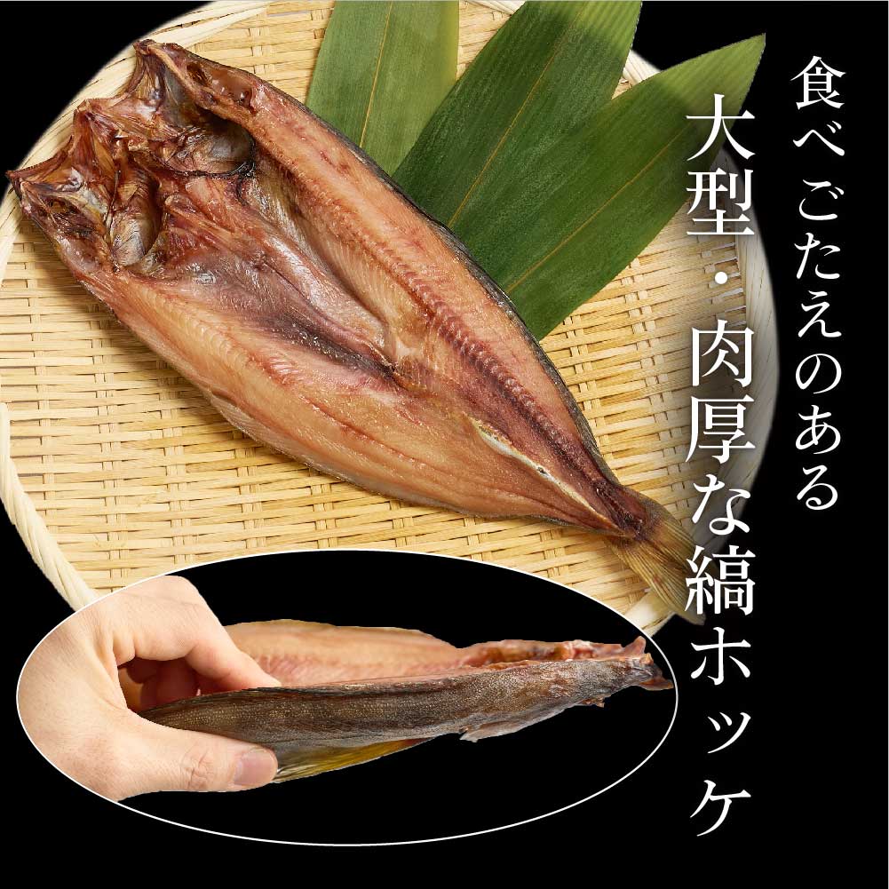 ほっけ 肉厚縞ほっけ 500g前後x5枚 北海道 開きホッケ 干物 場外市場