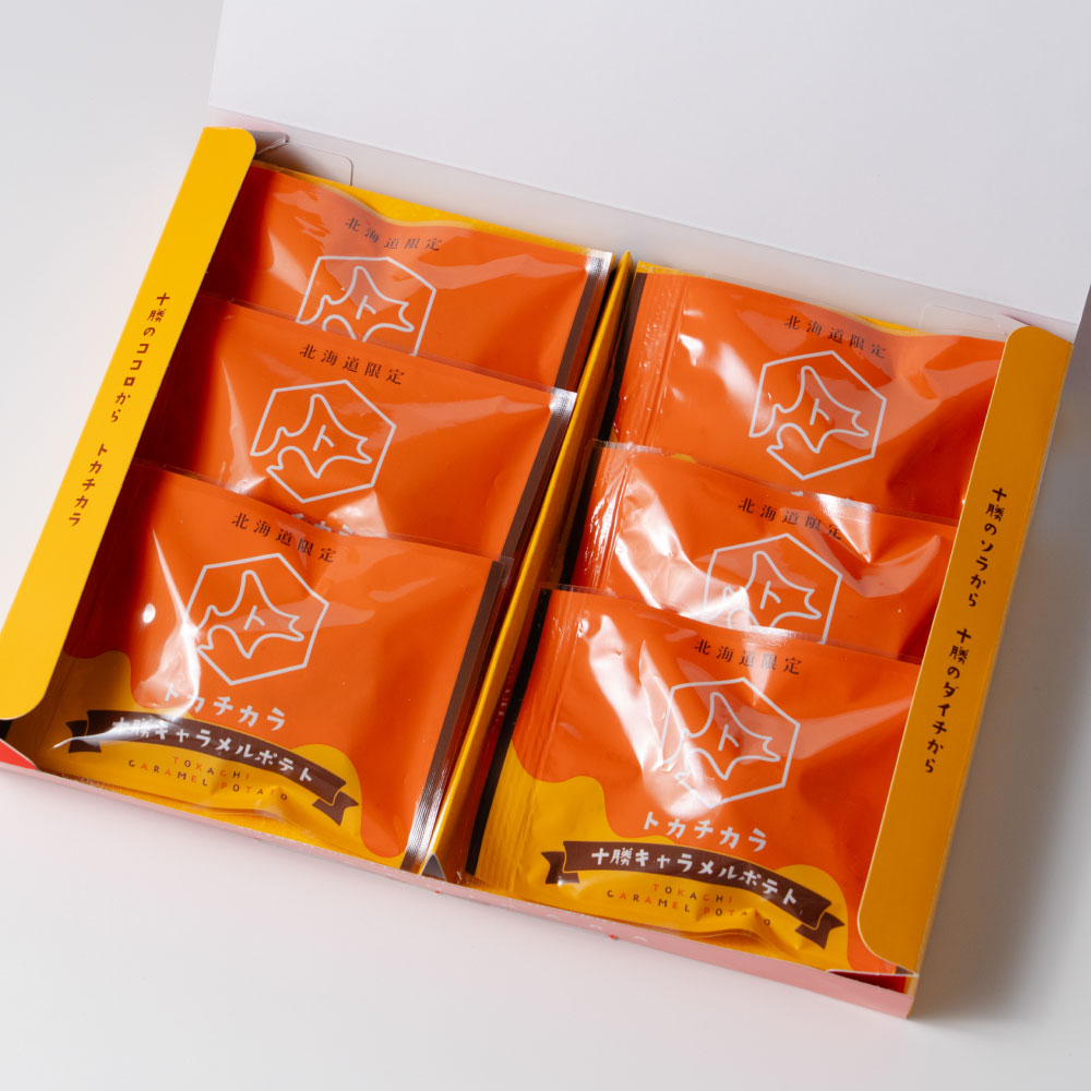 激安‼️北海道限定♬︎♡トカチカラ十勝キャラメルポテト 1箱 訳あり50％以下】トカチカラ 十勝キャラメルポテト味 72g×3箱セット