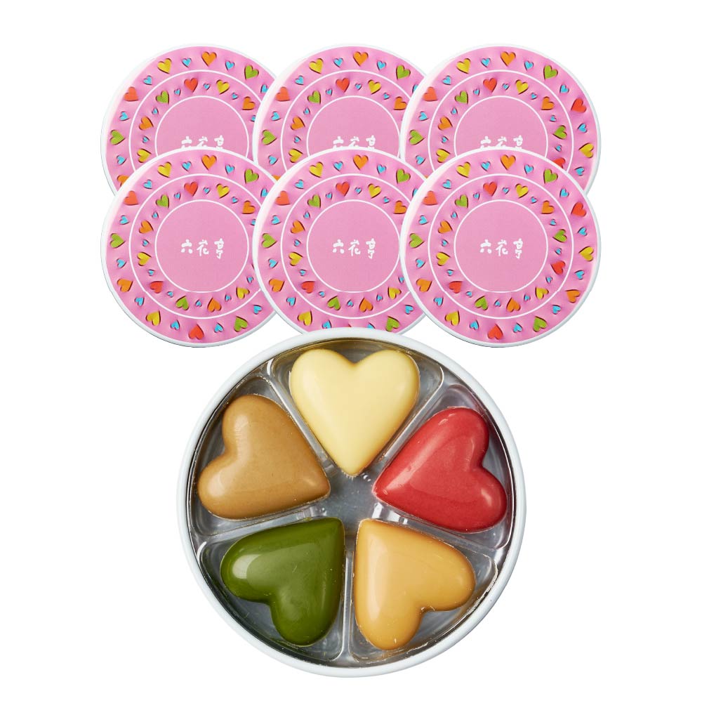 六花亭 バレンタイン限定 ラウンドハート 15個入×6個セット