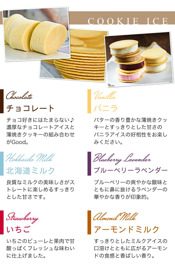 CANDICE クッキーアイス6種とアイスキャンディー3本セット ギフト プチ