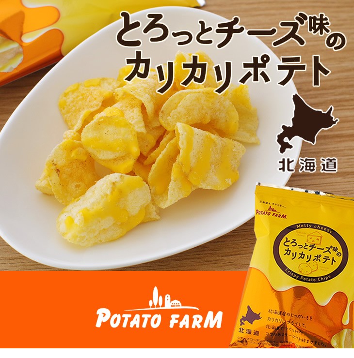 カルビー ポテトファーム とろっとチーズ味のカリカリポテト 6袋入　　お花見 母の日 2024 ギフト プチギフト スイーツ お菓子 スナック菓子  有名 北海道限定