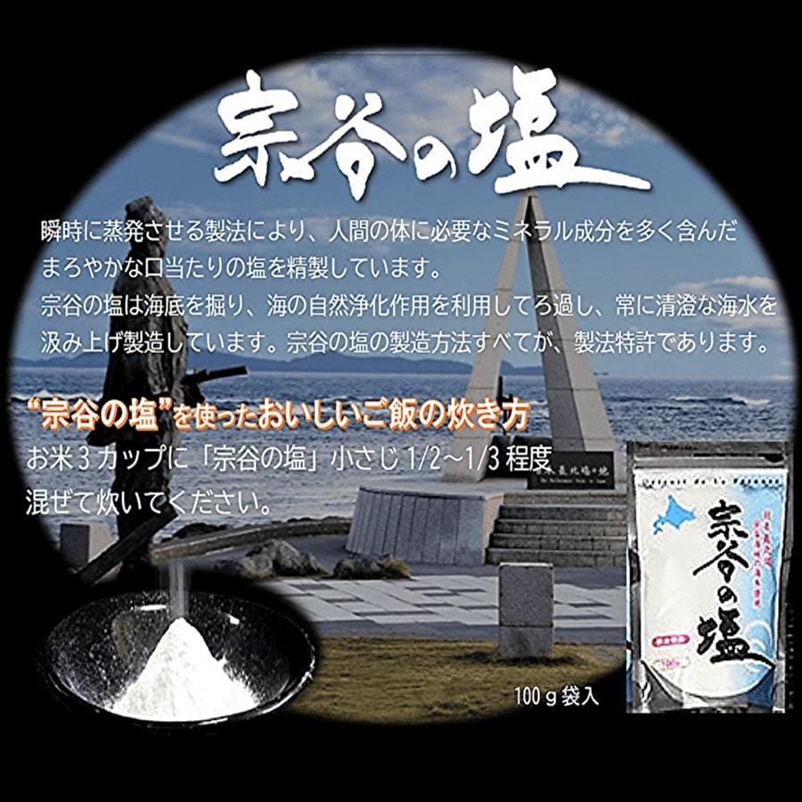 印象のデザイン 宗谷の塩 100g 塩 海水 天然 しお ソルト 海塩 ミネラルメール便 送料無料 稚内ブランド