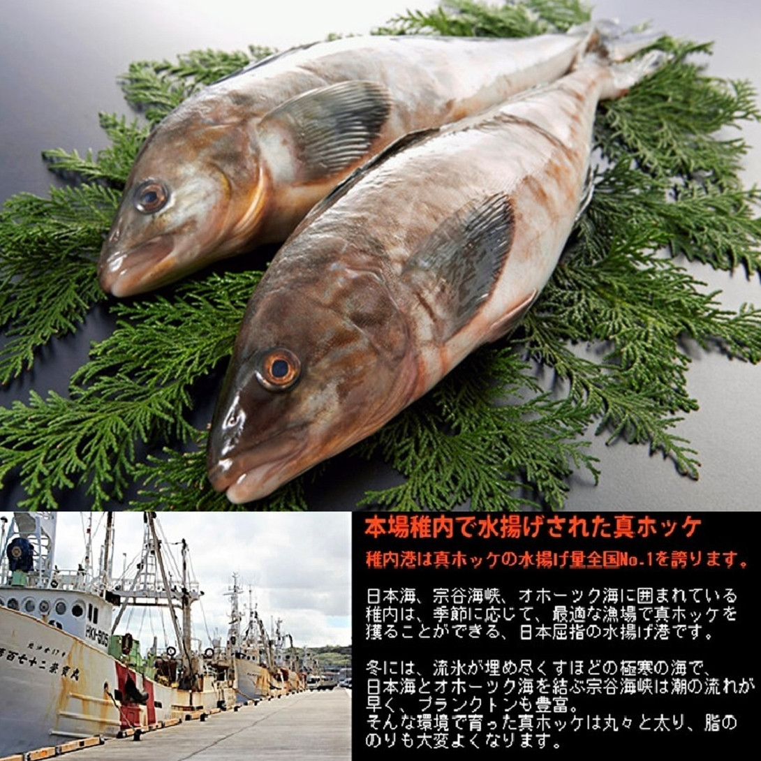 稚内産 一夜干し 真ほっけ サイズ大 5枚 - 北海道稚内市