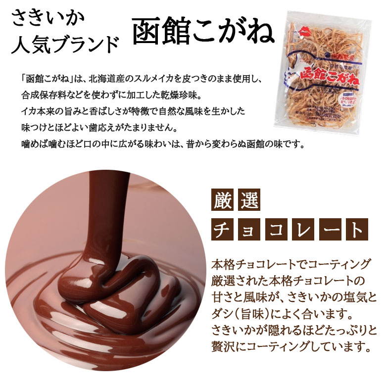 甘くない バレンタイン さきいか チョコレート 3種セット 函館 甘くない バレンタイン さきいか チョコレート 3種セット 函館