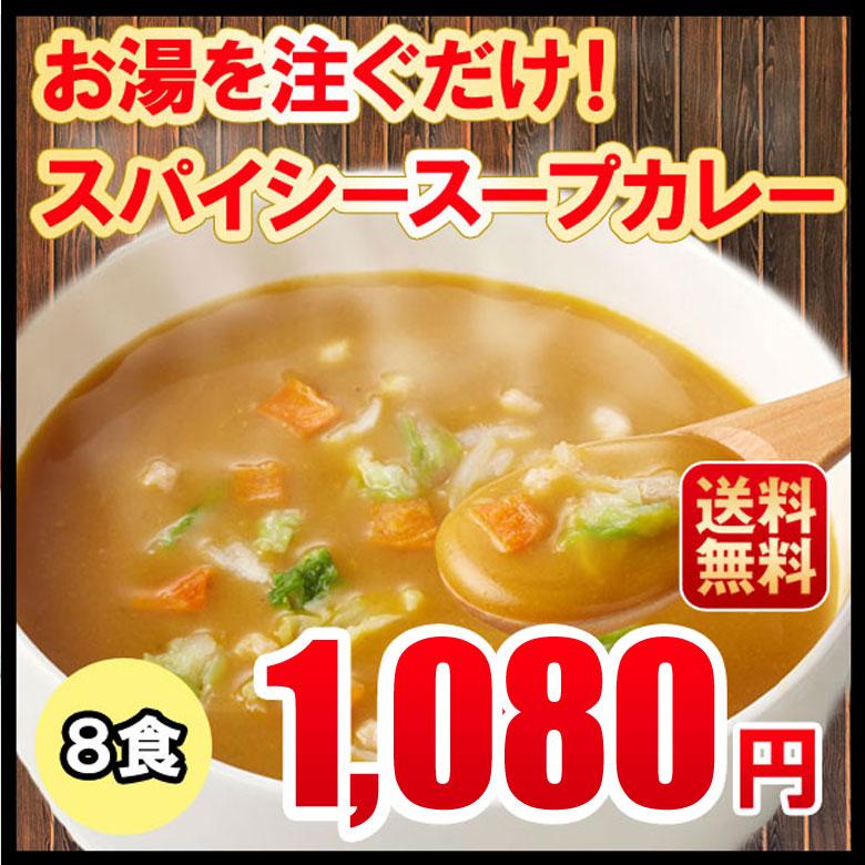 スープカレー 送料無料 8食入 粉末タイプ カレーうどん カレーラーメン カレーメシ｜hokkaimaru