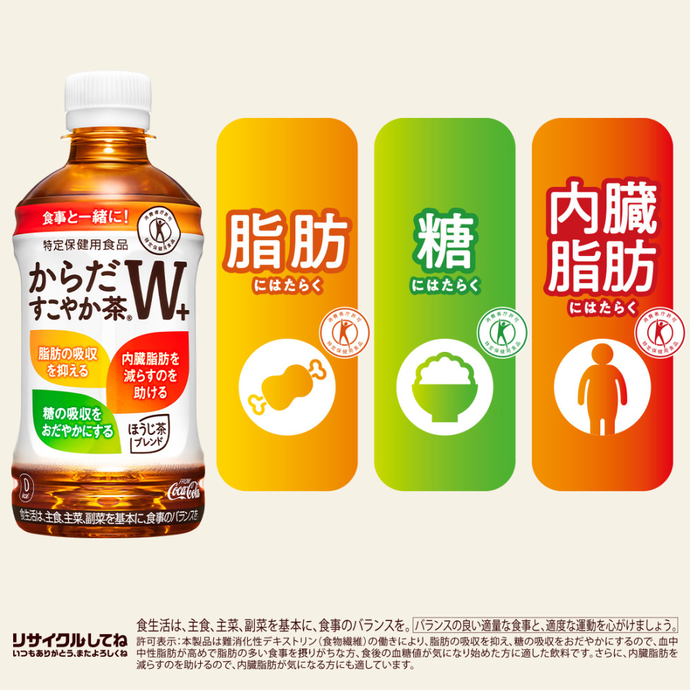 48本 送料無料 ヘルシア 24本×2 特茶特選茶すこやか茶黒烏龍茶より良 からだすこやか茶W からだすこやか茶W＋ 350ml 48本 (24本×2ケース