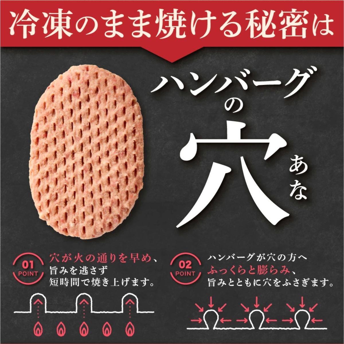 ホクビー ハンバーグ 冷凍 お取り寄せグルメ ありがとうハンバーグ 90g