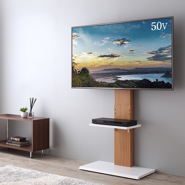 テレビスタンド 壁寄せ ハイタイプ 棚付き テレビボード シンプル 