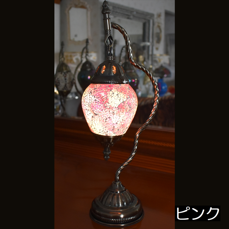 テーブルランプ テーブルライト トルコランプ モザイクガラス ハンギング ライト LED 照明｜hokuo｜02