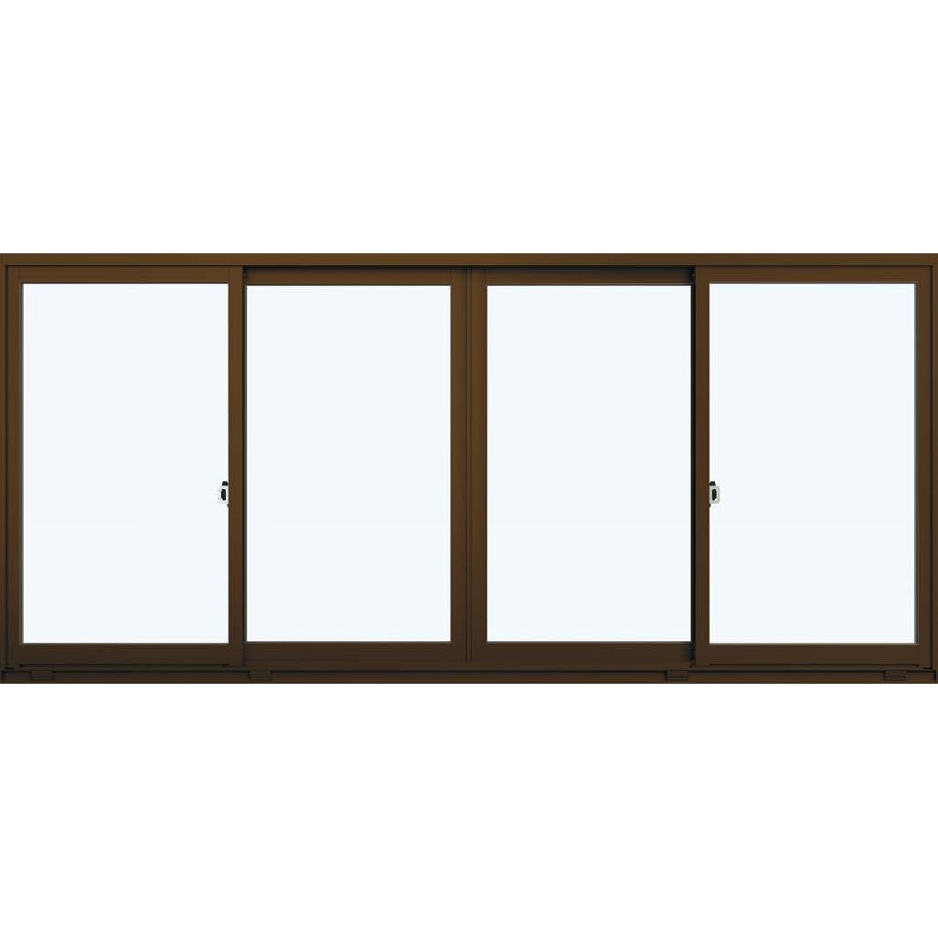 YKKAP窓サッシ コンセプト窓 取替引違い窓7CH-3 複層ガラス(内付型) 4枚建：[幅2606mm×高1207mm]【YKK】【YKKアルミサッシ 】【取り替え用サッシ】【引き違い窓 :7CH-3-2612-4-PV:ノースウエスト - 通販 - Yahoo!ショッピング