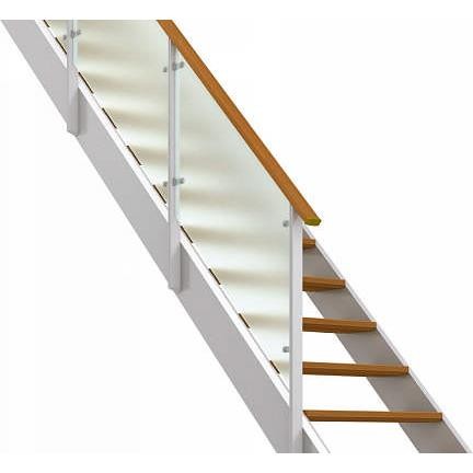 YKKAPアルミインテリア オープンリビング階段 桁タイプ[直線階段] 片側