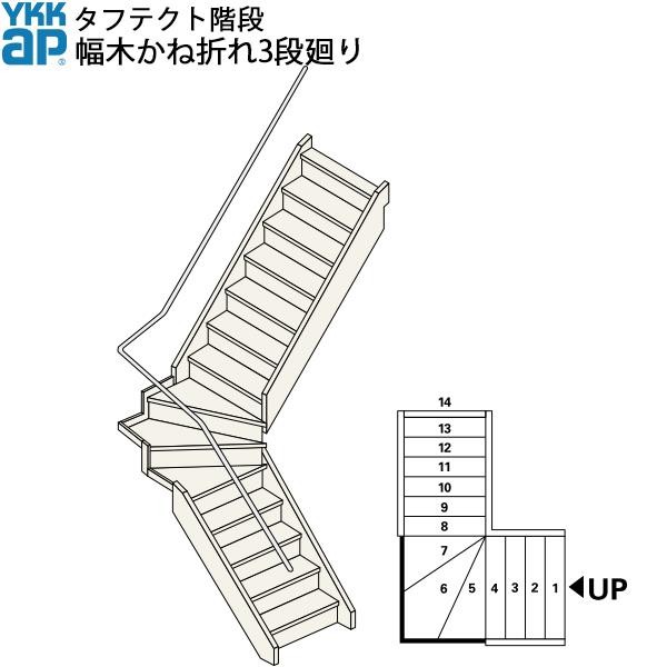 Ykkap階段 箱型かね折れ階段 幅木かね折れ踊り場 W09サイズ Boxbho Steps2 ノース ウエスト 通販 Yahoo ショッピング