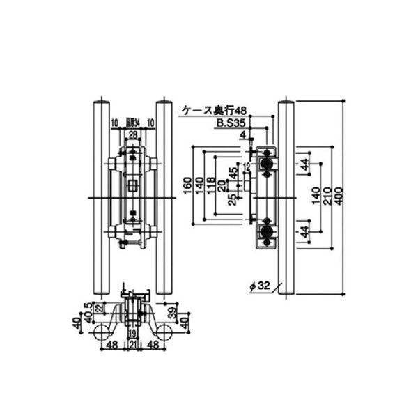 YKKAP交換用部品 プッシュプル錠セット(HH-2K-17479) : hh-2k-17479