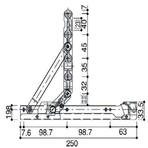 YKKAP交換用部品 4バーヒンジ(HH-3K-12141) : hh-3k-12141--2626