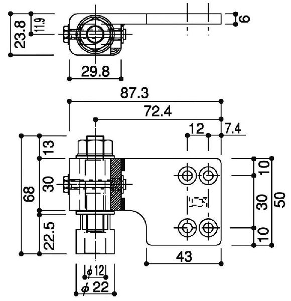 YKKAP交換用部品 ピボットヒンジ(HH-3K-16572(76)) : hh-3k-16572--288