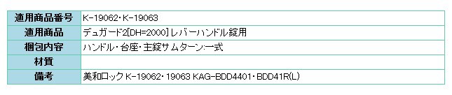 YKKAP交換用部品　レバーハンドル・台座・サムターン(HH-J-0096)