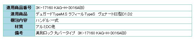YKKAP交換用部品　プッシュプルハンドル(HH-3K-17160)