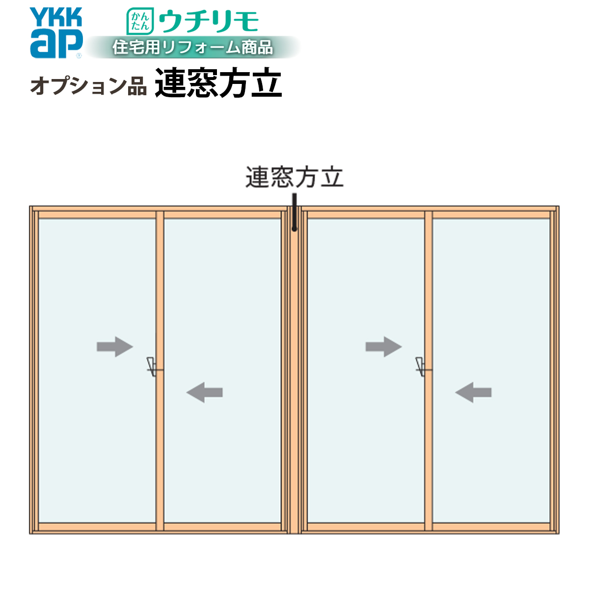 YKK AP YKKAPウチリモ オプション 連窓方立 幅550〜4000 × 高1001