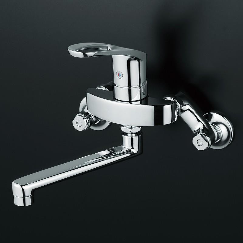 KVK水回り部品 キッチン用水栓 壁付シングルレバー：壁付