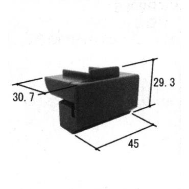 旧立山アルミ補修用部品 引違い窓 障子ストッパー：障子ストッパー(下