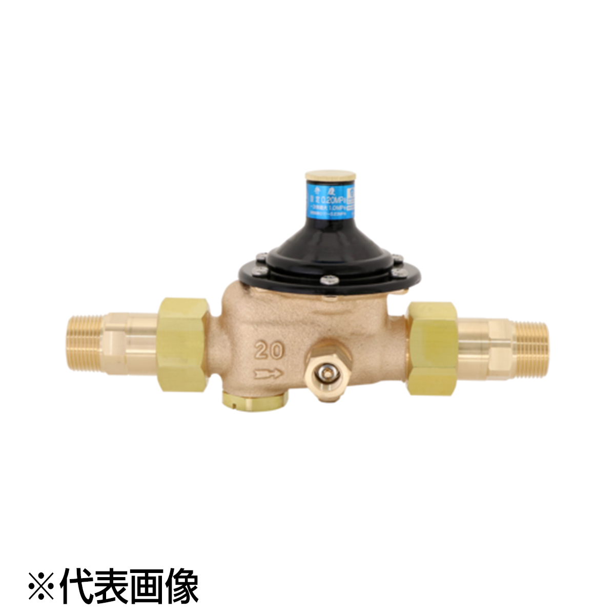ベン RD44N-FMDL2 20A(3/4) メスＵ／メスＵ(コア無) ゲージ継手(左) 個別給水用減圧弁