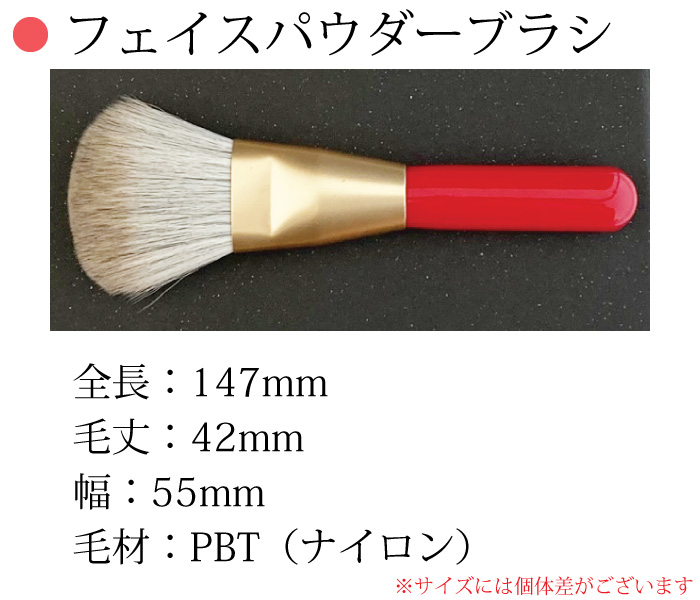 メイクブラシセット 6本セット（赤軸）/chu-r6 ※名入・熨斗