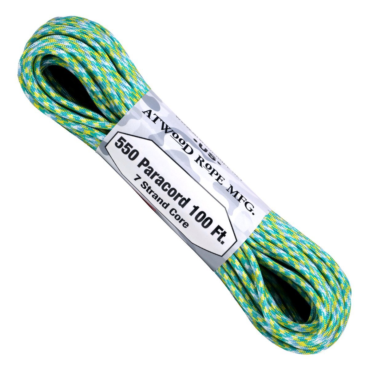 25円 （訳ありセール 1m カット売り 550lb Paracord ATWOOD ROPE MFG社製 アメリカ