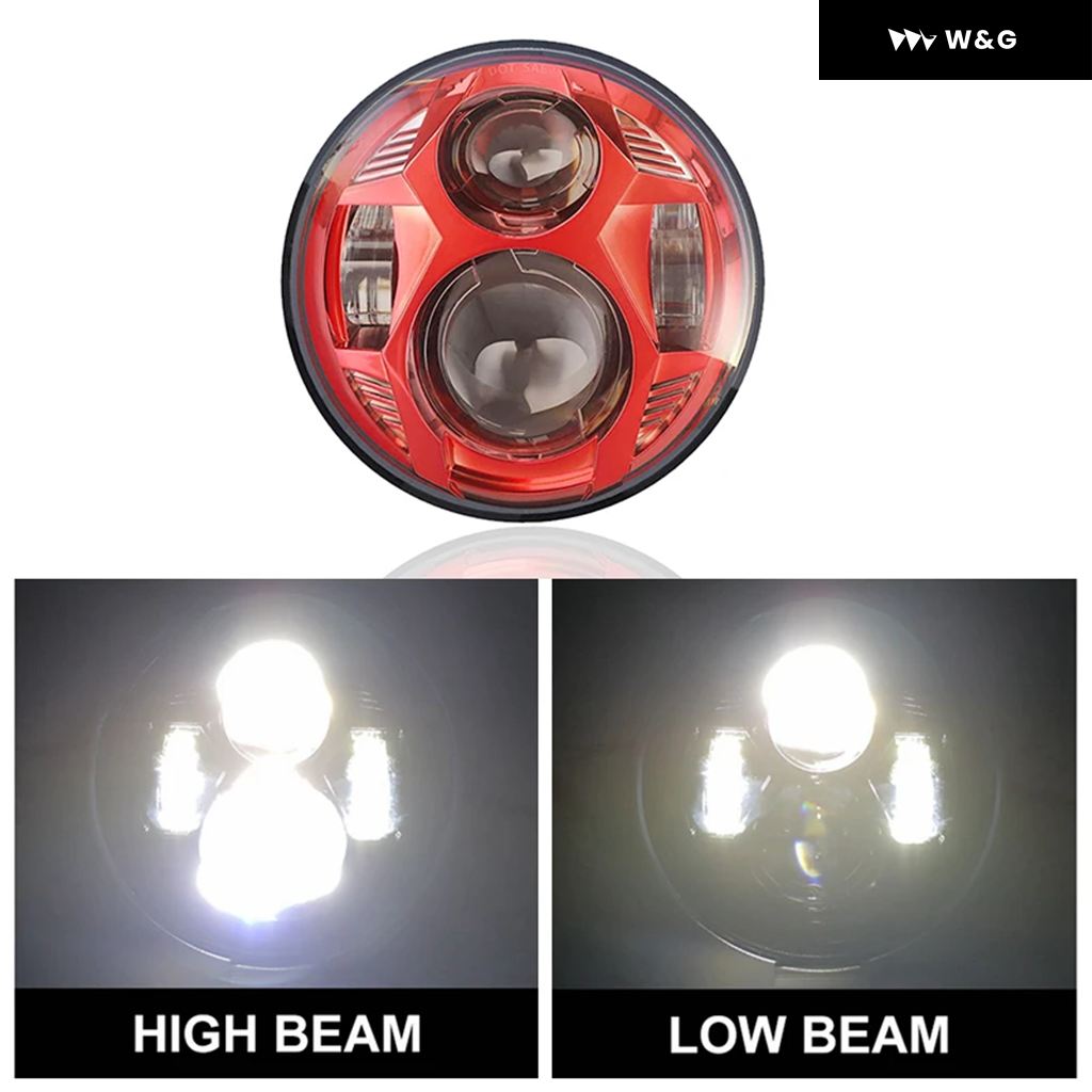 5.75インチ LED ヘッドライト ホワイトエンジェルアイ付き 40W