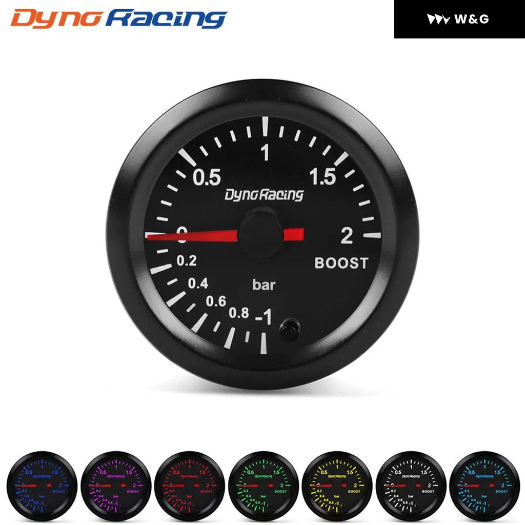 DYNORACING 2インチ 52MM 7色 高速車用ブースト 水温 油温 油圧 空燃比