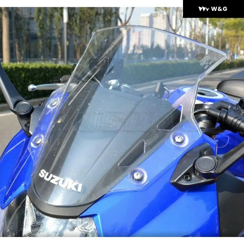 オートバイダブルバブルウィンドシールド ウィンドスクリーン スクリーン 2017 2018 2019 スズキ GSX250R GSX-R GSX 250 R 250R スモークブラックの画像