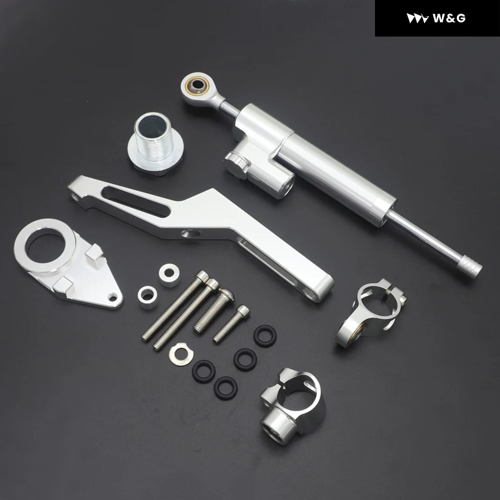 カワサキ ZX6R 2009 - 2019 オートバイステアリングダンパースタビライザーマウントブラケットキット 2016 2015 14 13 12の画像