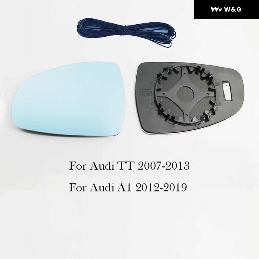 サイドバックミラー ブルーガラスレンズ アウディ A3 A1 S1 S3 TT 2010-2020 広角ビュー 防眩ドアミラー 1組_2