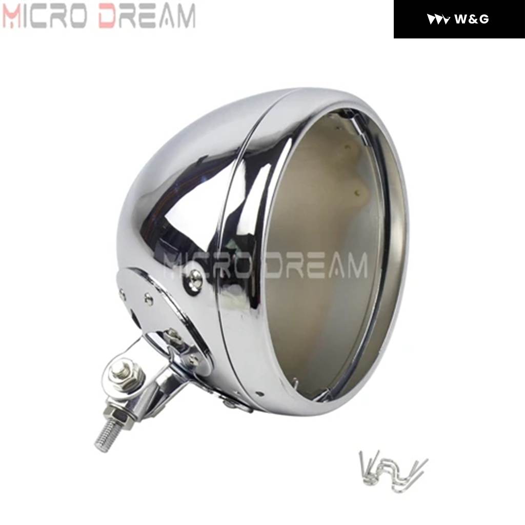 並行輸入品7インチ LED ヘッドライトハウジングシェル オートバイ バイク フロントヘッドランプ ボトムマウントヘッドランプライトバルブバケット ハーの画像