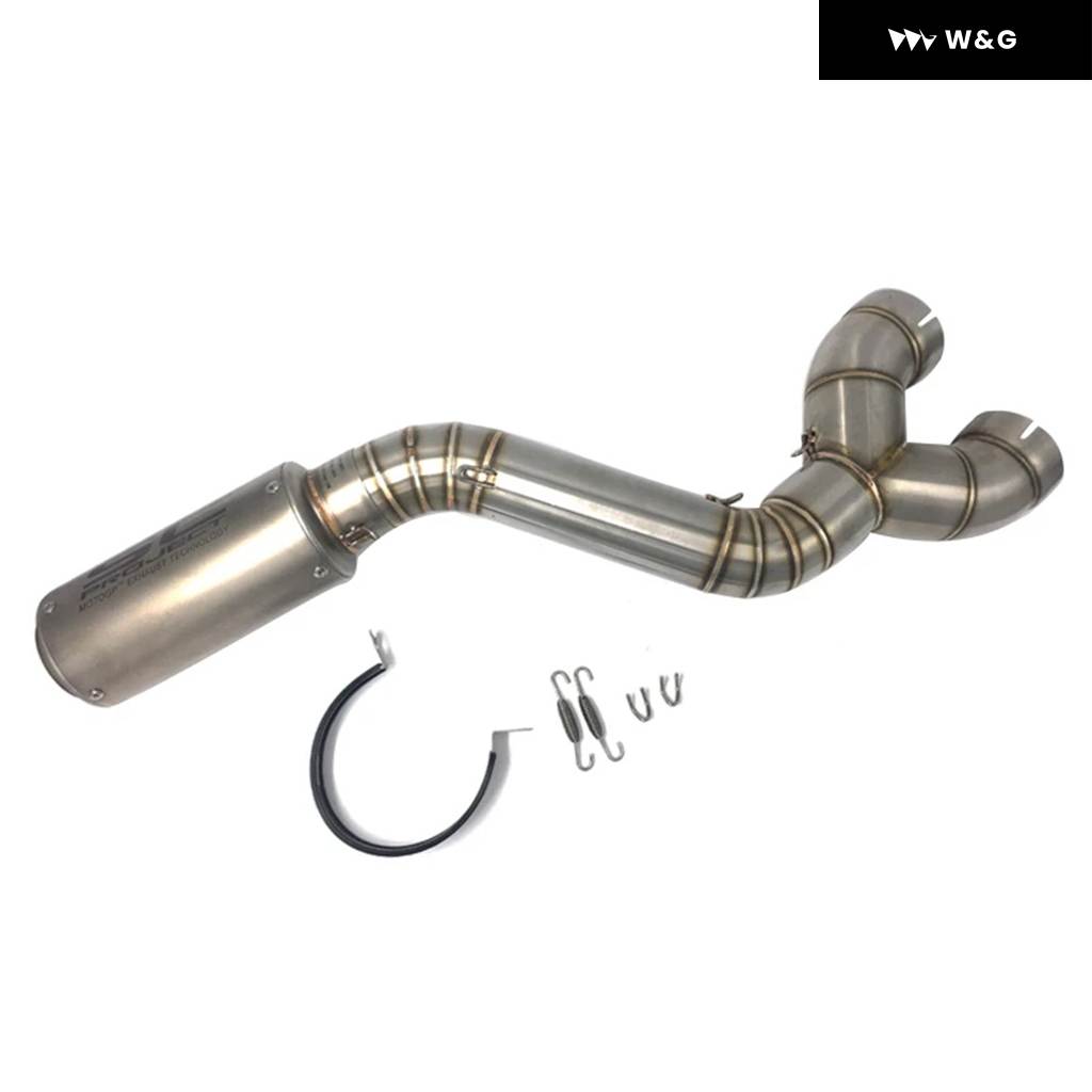 並行輸入品S1000RR 61MM マフラー 排気ミドルリンクパイプ エスケープ接続パイプ スリップオン BMW S1000RR 2010-14 R_2