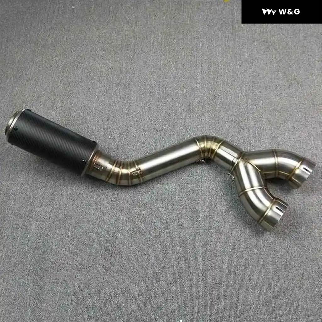並行輸入品S1000RR 61MM マフラー 排気ミドルリンクパイプ エスケープ接続パイプ スリップオン BMW S1000RR 2010-14 R_3