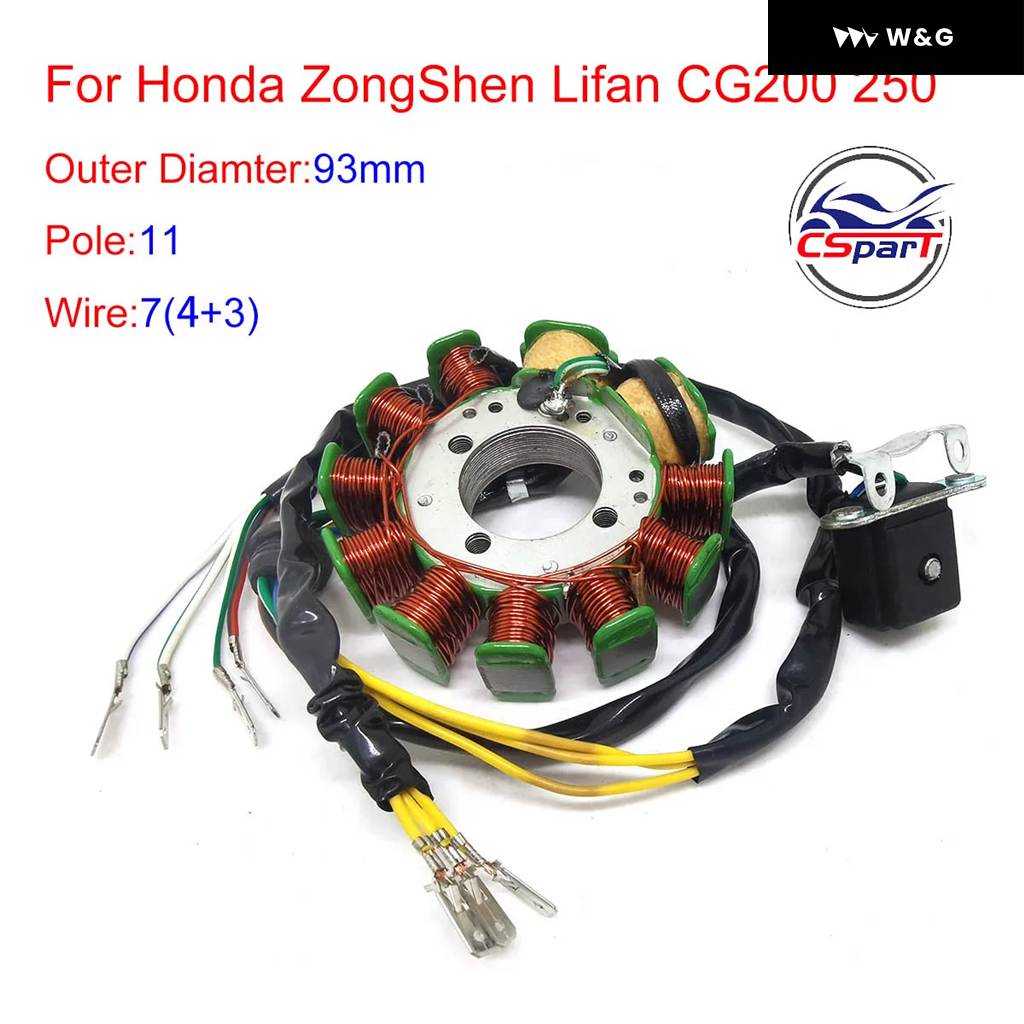 並行輸入品マグネトステーター 4 8 11 12 18 極コイル 5 6 ワイヤー 125CC 150CC 200CC 250CC CG BASHAN SHINERAY TAOTAO ダートピットオートバイ バイの画像