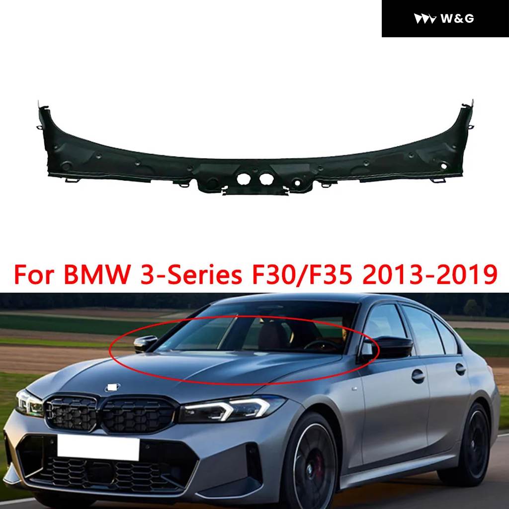 並行輸入品ABSフロントガラスワイパーカウルカバー BMW 3シリーズ F30/F35 2013-2019 フロントガラスカウルパネルグリルレイントレイ対応の画像