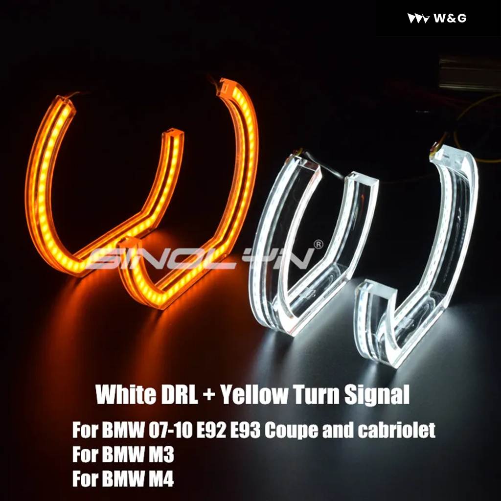 並行輸入品LEDエンジェルアイ BMW E92 E90 E60 F30 F31 E82 F10 F13 車用ライトアクセサリー チューニング ウィンカー ハロー 3D DTM LCIスタイル_5
