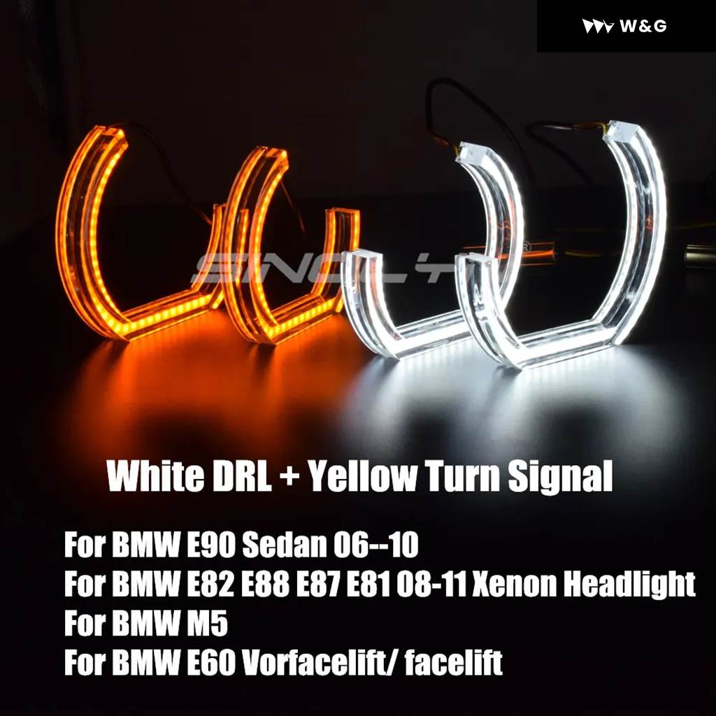 並行輸入品LEDエンジェルアイ BMW E92 E90 E60 F30 F31 E82 F10 F13 車用ライトアクセサリー チューニング ウィンカー ハロー 3D DTM LCIスタイル_4