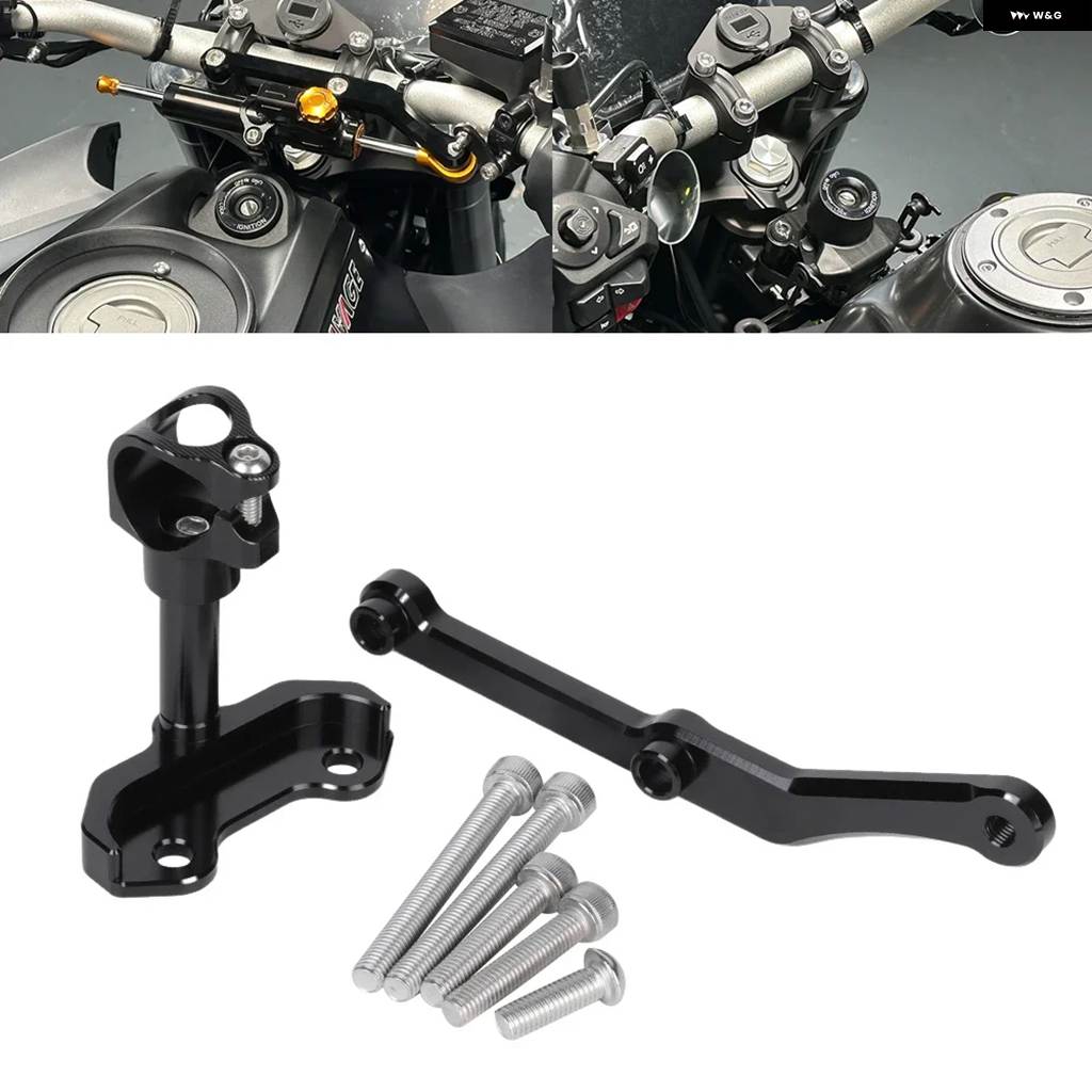並行輸入品MT-07 ステアリングスタビライザー リバース ブラケット マウント ヤマハ MT07 MT-07 Y-AMT 2025 オートバイ リニアリバースセーフティ アブ_1