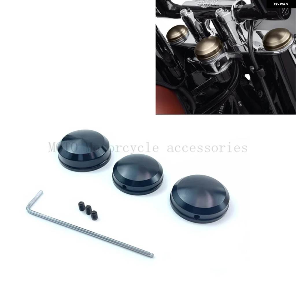 並行輸入品オートバイ アッパー フォーク ステムカバー CNCトリプルクランプカバー ハーレー ダイナ 2006-2017 FXD 1995-2005 スポーツスター XL 1988-2の画像