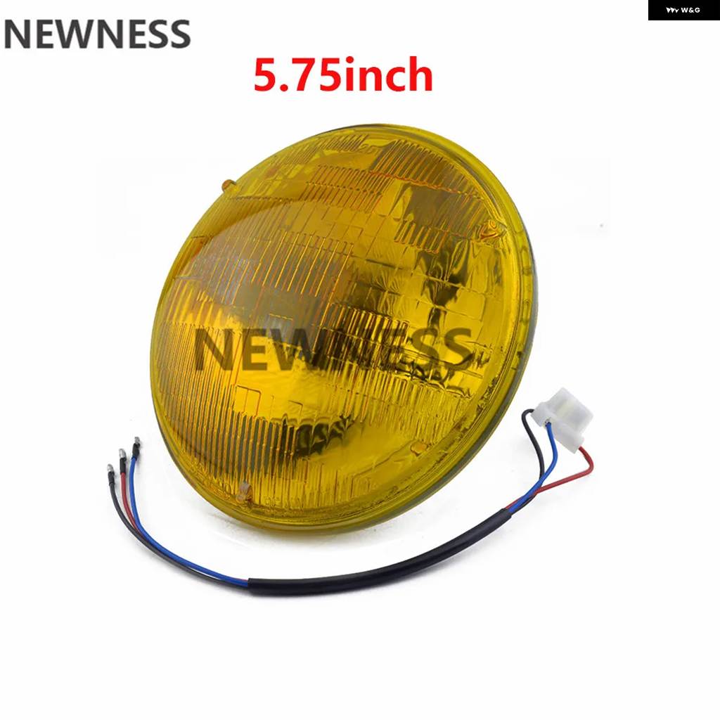 並行輸入品4.5インチ 5.75インチ 7インチ レトロ バイク ベイツ ハロゲン ヘッドライト 12V密閉ビーム ヘッドライト ハーレー カワサキ ヤマハ スズキ_3