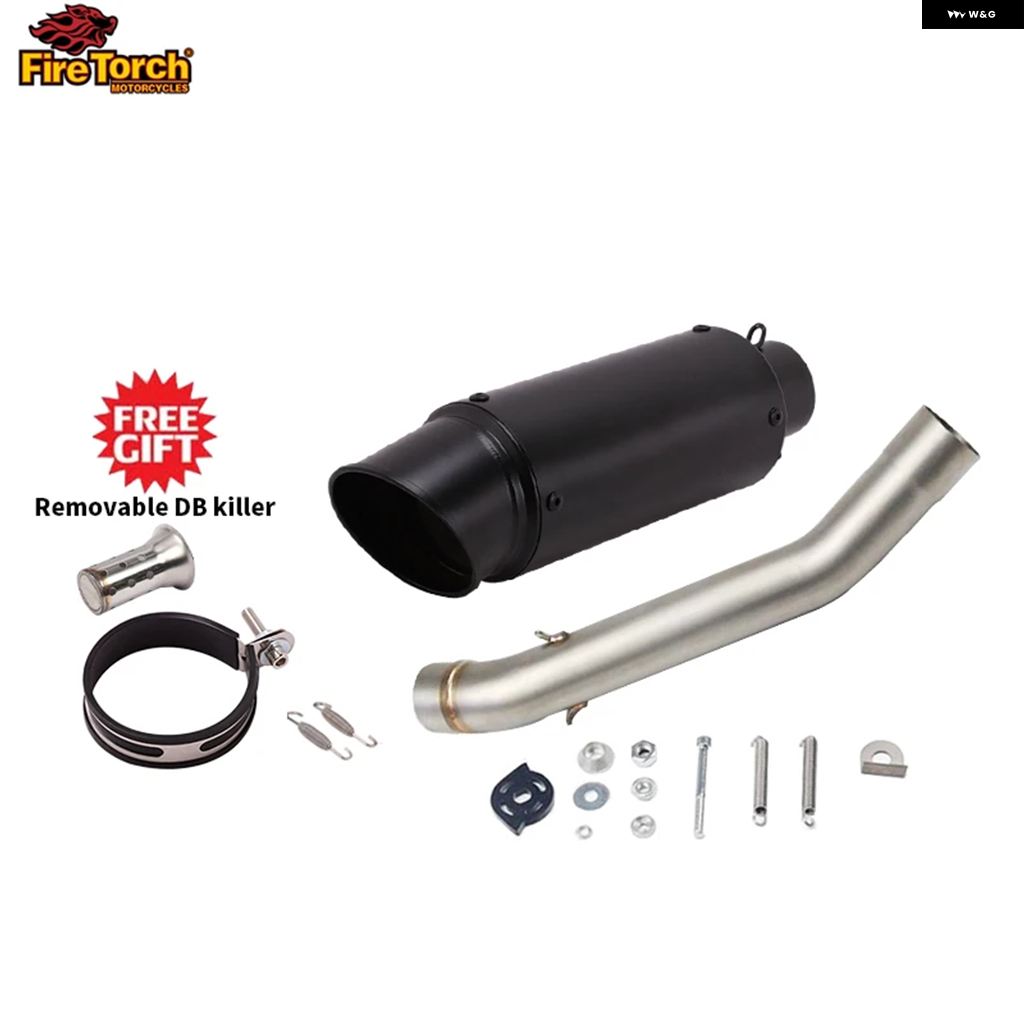 並行輸入品スリップオン カワサキ Z750 2004-08 オートバイ バイク マフラー カスタム ミッドコネクト パイプ マフラー DBキラー付きの画像