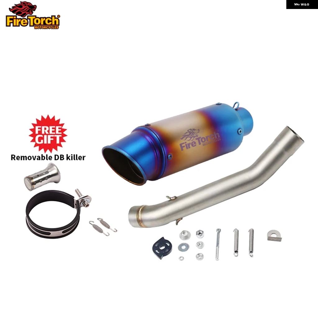 並行輸入品スリップオン カワサキ Z750 2004-08 オートバイ バイク マフラー カスタム ミッドコネクト パイプ マフラー DBキラー付きの画像