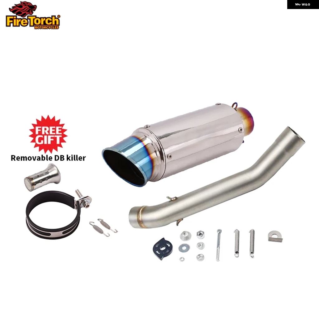 並行輸入品スリップオン カワサキ Z750 2004-08 オートバイ バイク マフラー カスタム ミッドコネクト パイプ マフラー DBキラー付きの画像