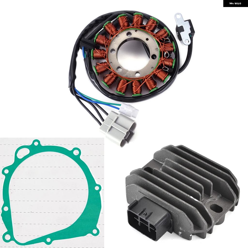 並行輸入品ステーターコイル + レギュレーター 整流器 + ステーターカバー ガスケット スズキ LTZ400 クワッドスポーツ Z400 2009 2012-2018 LTZ 400