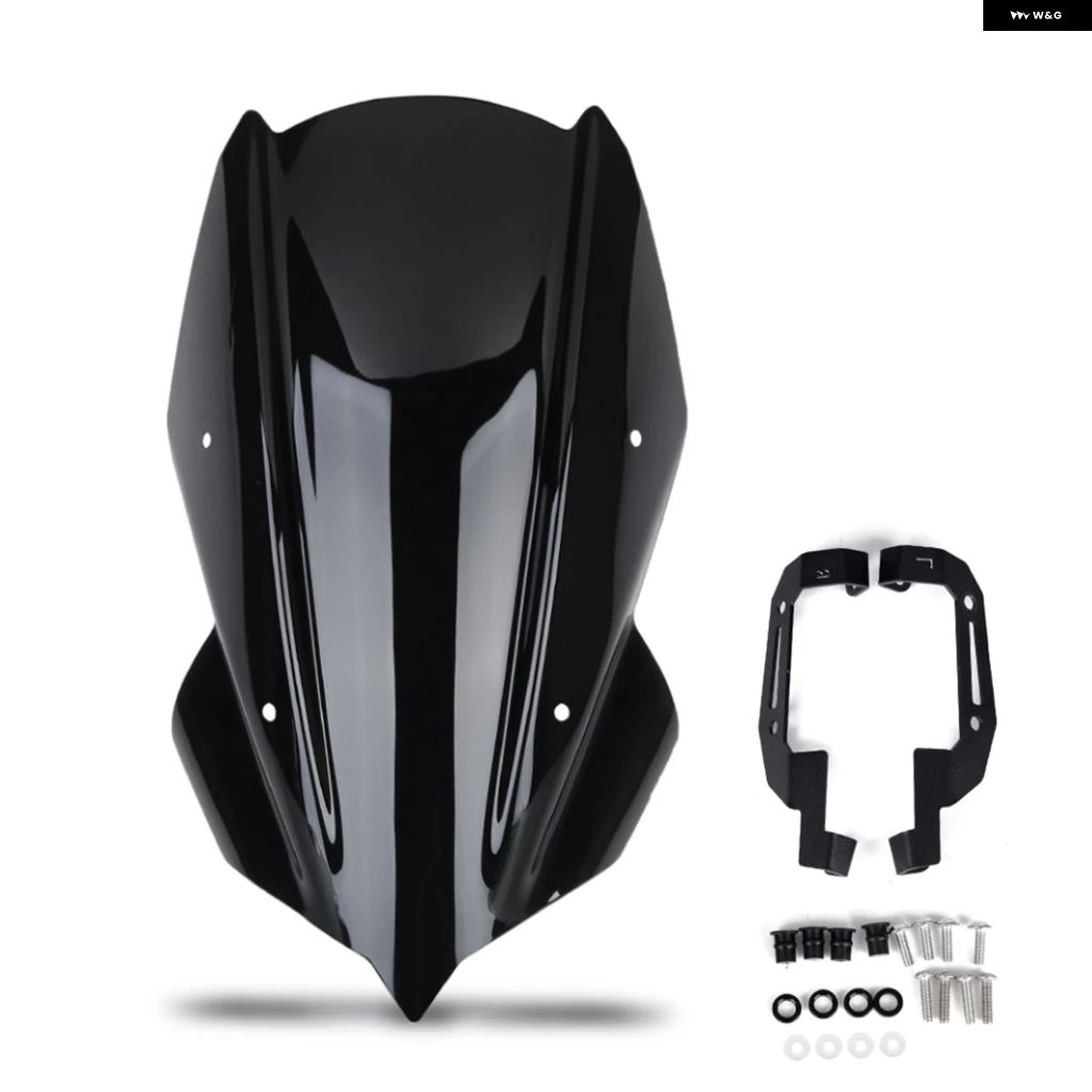 並行輸入品Z250 ABS Z400 ウインドシールド オートバイ バイク ウインドシールド ブラケット ウインドスクリーン カワサキ Z 250 400 2019-24の画像